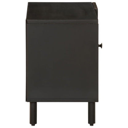 TV-skab Sort 80x31x46 cm Massivt mangotræ