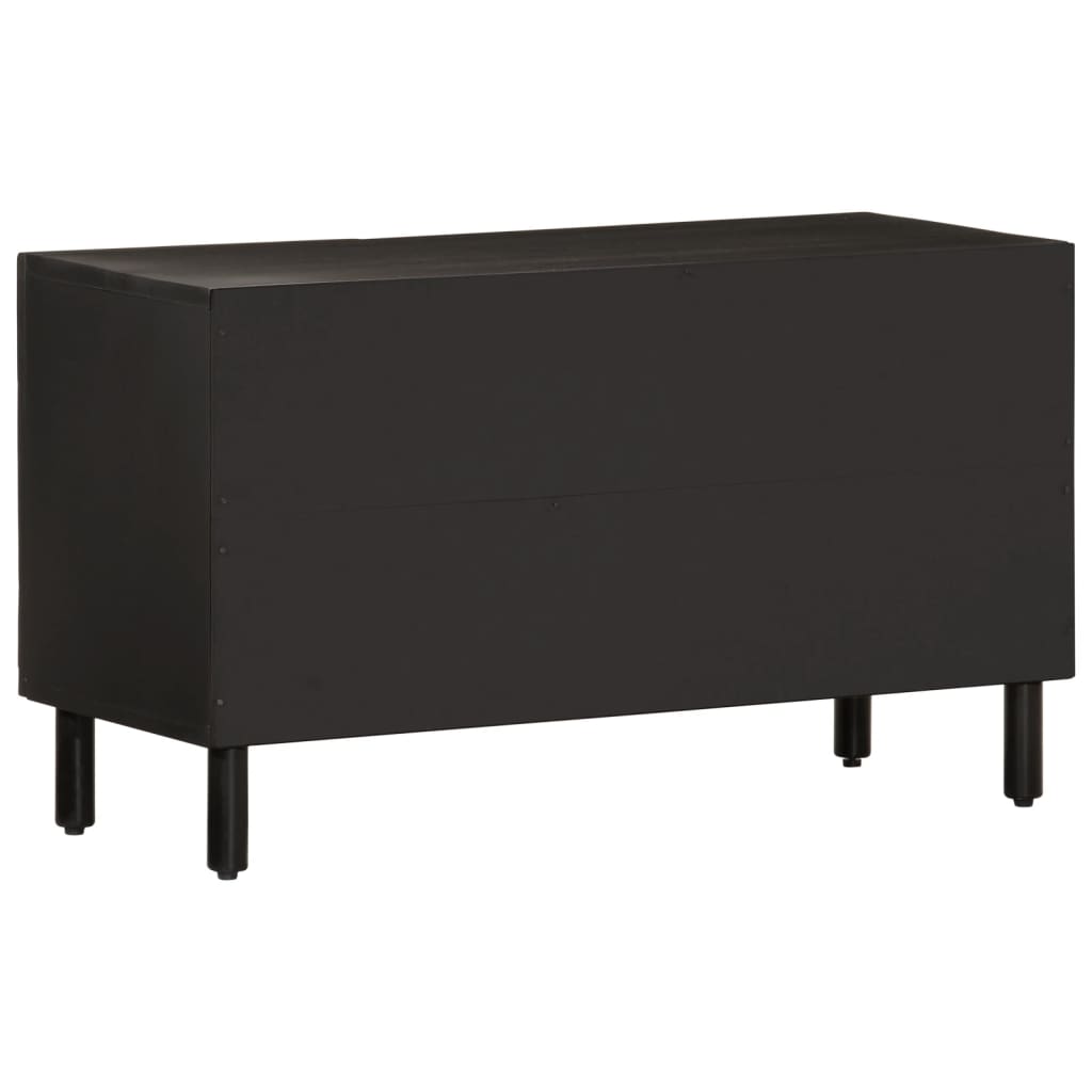 TV-skab Sort 80x31x46 cm Massivt mangotræ