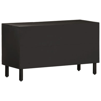 TV-skab Sort 80x31x46 cm Massivt mangotræ