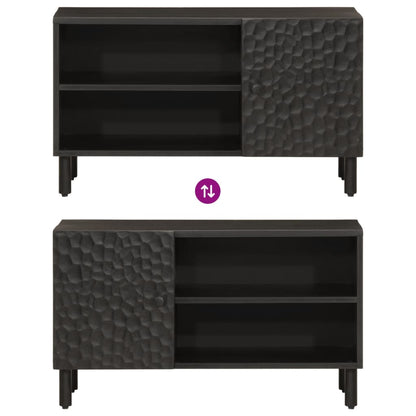 TV-skab Sort 80x31x46 cm Massivt mangotræ