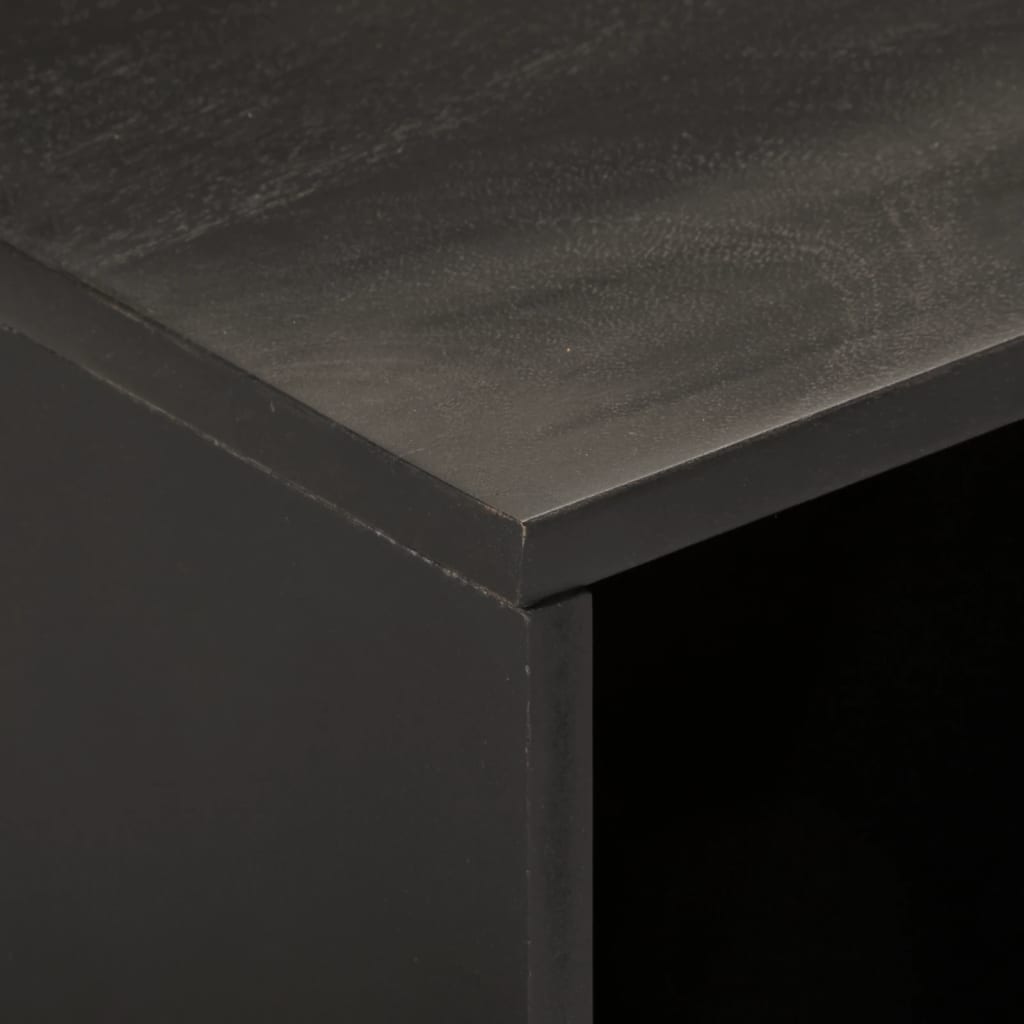TV-skab Sort 80x31x46 cm Massivt mangotræ