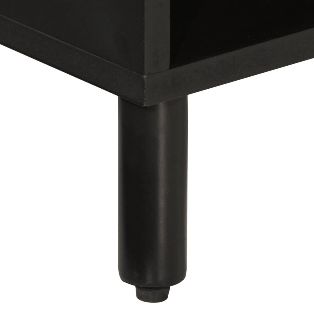 TV-skab Sort 80x31x46 cm Massivt mangotræ