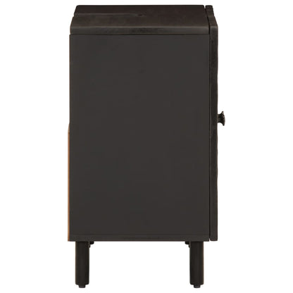 Waschbeckenunterschrank Schwarz 62x33x58 cm Massivholz Mango