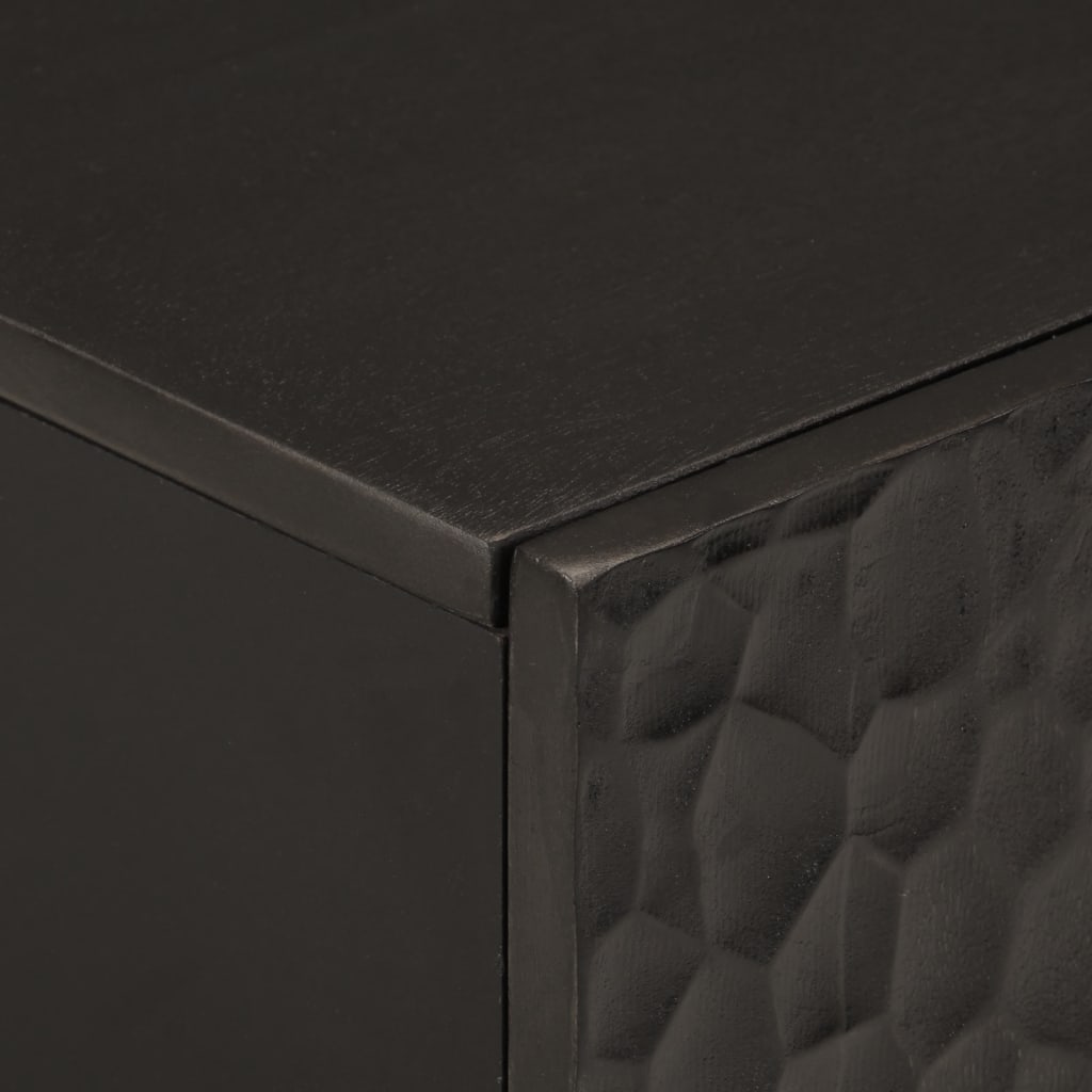 Waschbeckenunterschrank Schwarz 62x33x58 cm Massivholz Mango