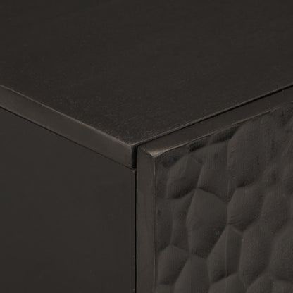Waschbeckenunterschrank Schwarz 62x33x58 cm Massivholz Mango