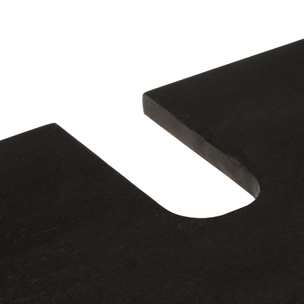 Waschbeckenunterschrank Schwarz 62x33x58 cm Massivholz Mango
