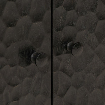 Waschbeckenunterschrank Schwarz 62x33x58 cm Massivholz Mango