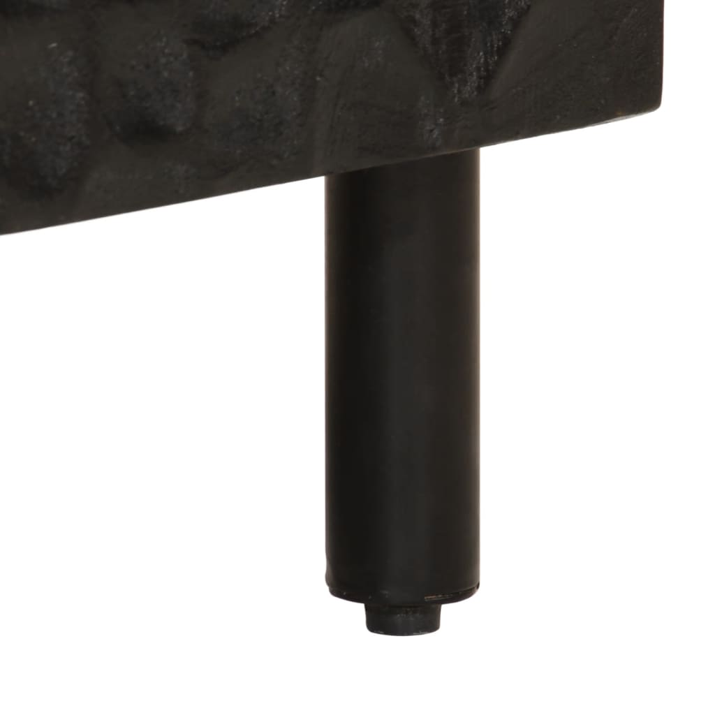 Waschbeckenunterschrank Schwarz 62x33x58 cm Massivholz Mango