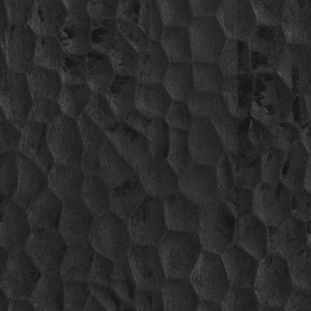 Sideskab Sort 60x33x75 cm Massivt mangotræ