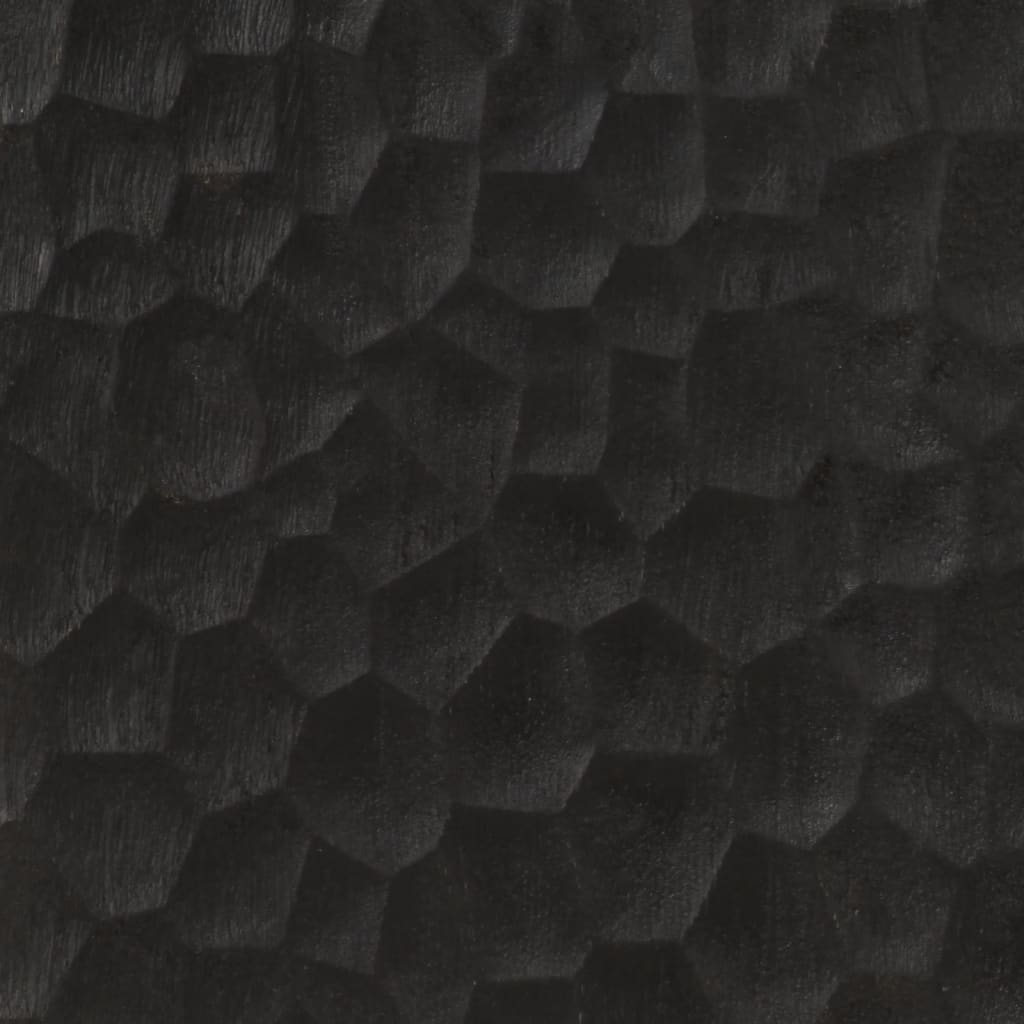 Sideskab Sort 80x33x75 cm Massivt mangotræ