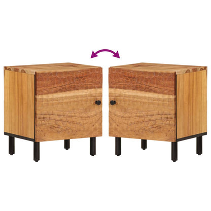 Nachttische 2 Stk. 40x33x46 cm Massivholz Akazie