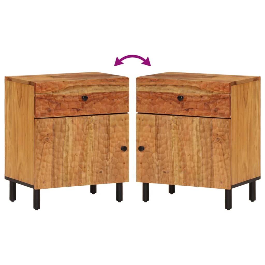 Nachttisch 50x33x60 cm Massivholz Akazie