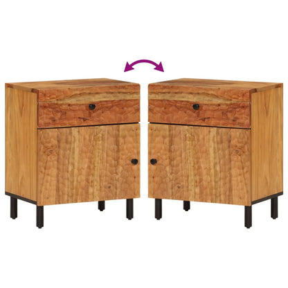 Nachttisch 50x33x60 cm Massivholz Akazie