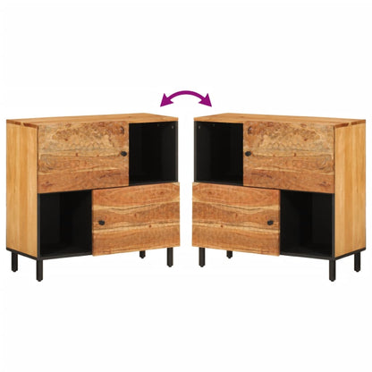 Beistellschrank 80x33x75 cm Massivholz Akazie