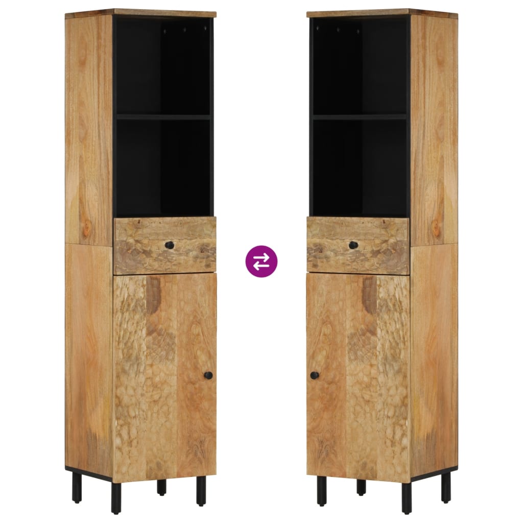 Badschrank 38x33x160 cm Massivholz Mango