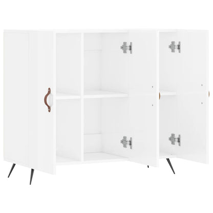 Sideboard Hochglanz-Weiß 90x34x80 cm Holzwerkstoff