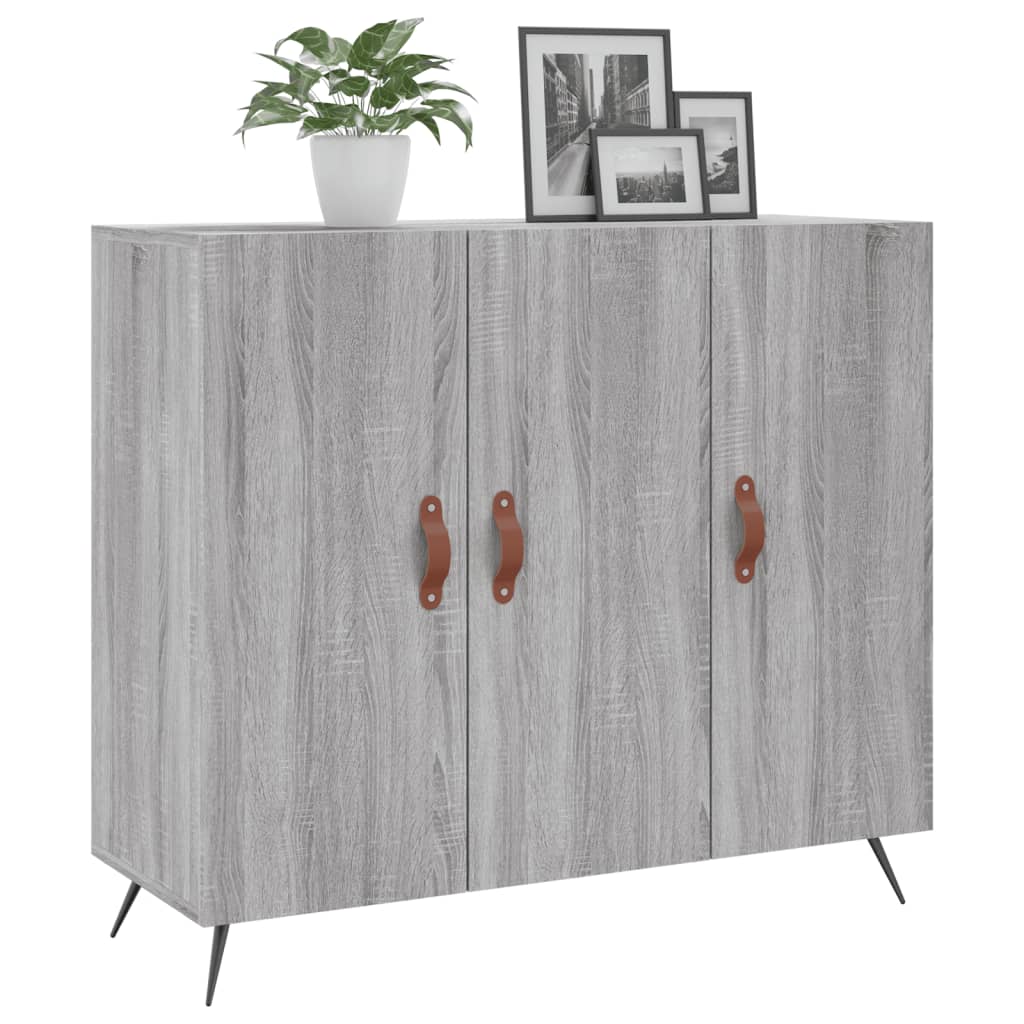 Skænk Grå Sonoma 90x34x80 cm Træmateriale