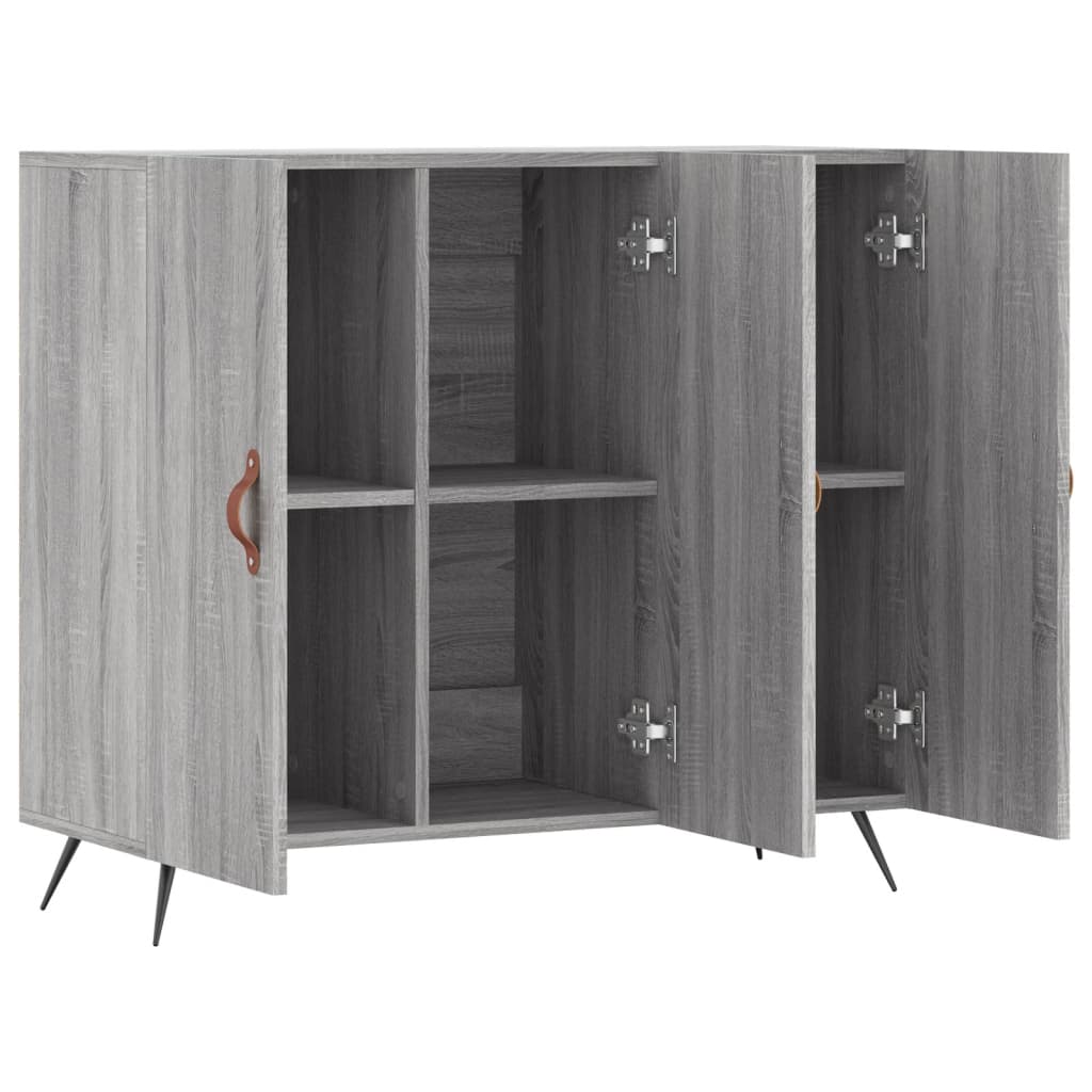 Skænk Grå Sonoma 90x34x80 cm Træmateriale