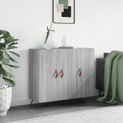 Skænk Grå Sonoma 90x34x80 cm Træmateriale