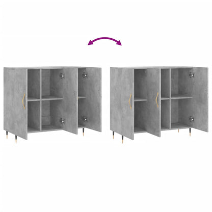 Sideboard Betongrau 90x34x80 cm Holzwerkstoff