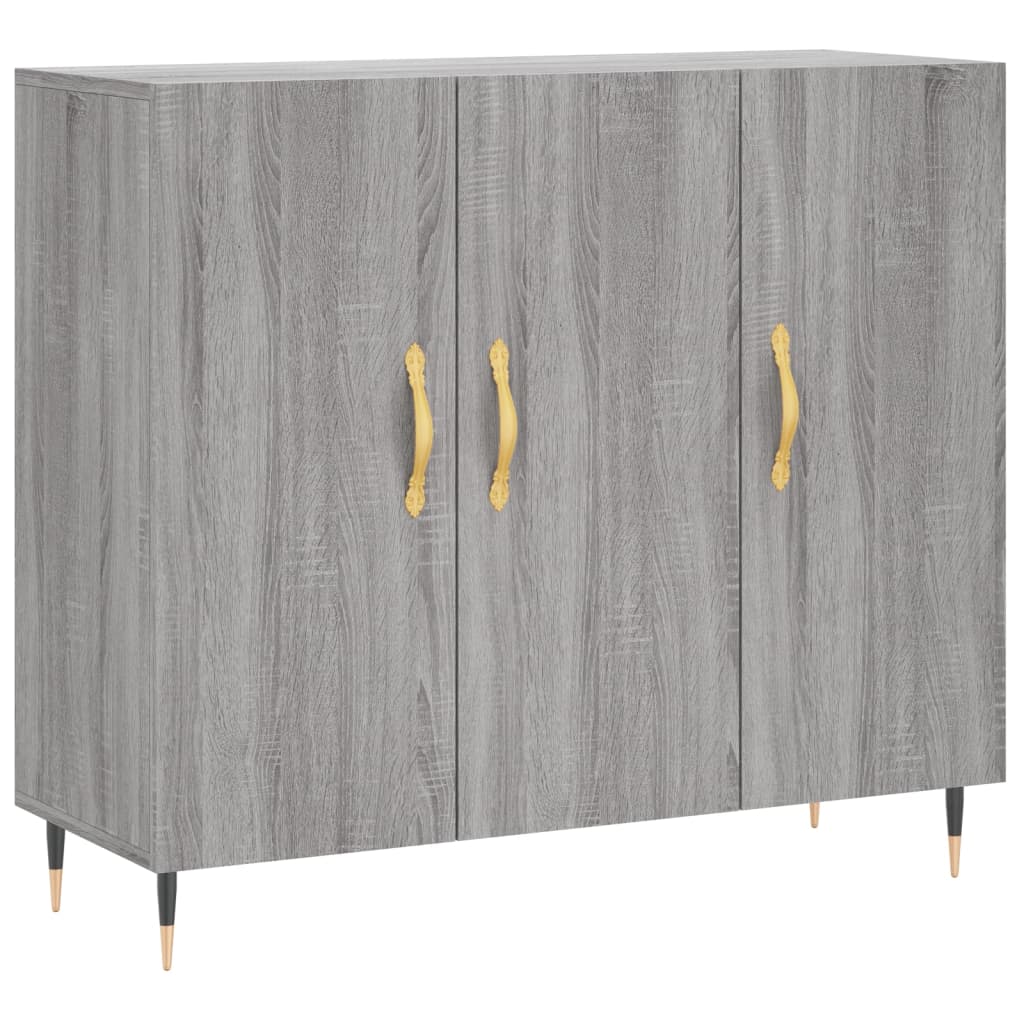 Skænk Grå Sonoma 90x34x80 cm Træmateriale