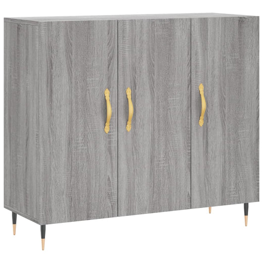 Skænk Grå Sonoma 90x34x80 cm Træmateriale