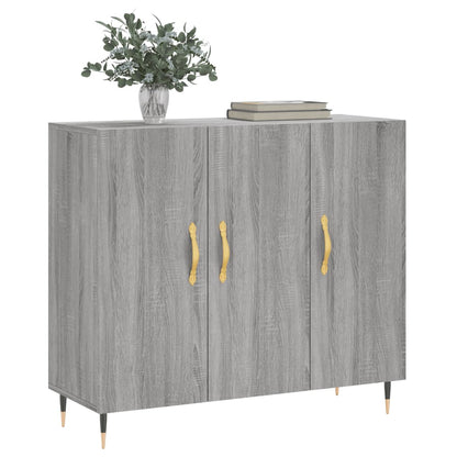 Skænk Grå Sonoma 90x34x80 cm Træmateriale