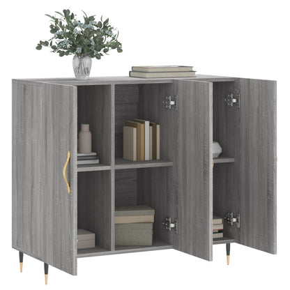 Skænk Grå Sonoma 90x34x80 cm Træmateriale