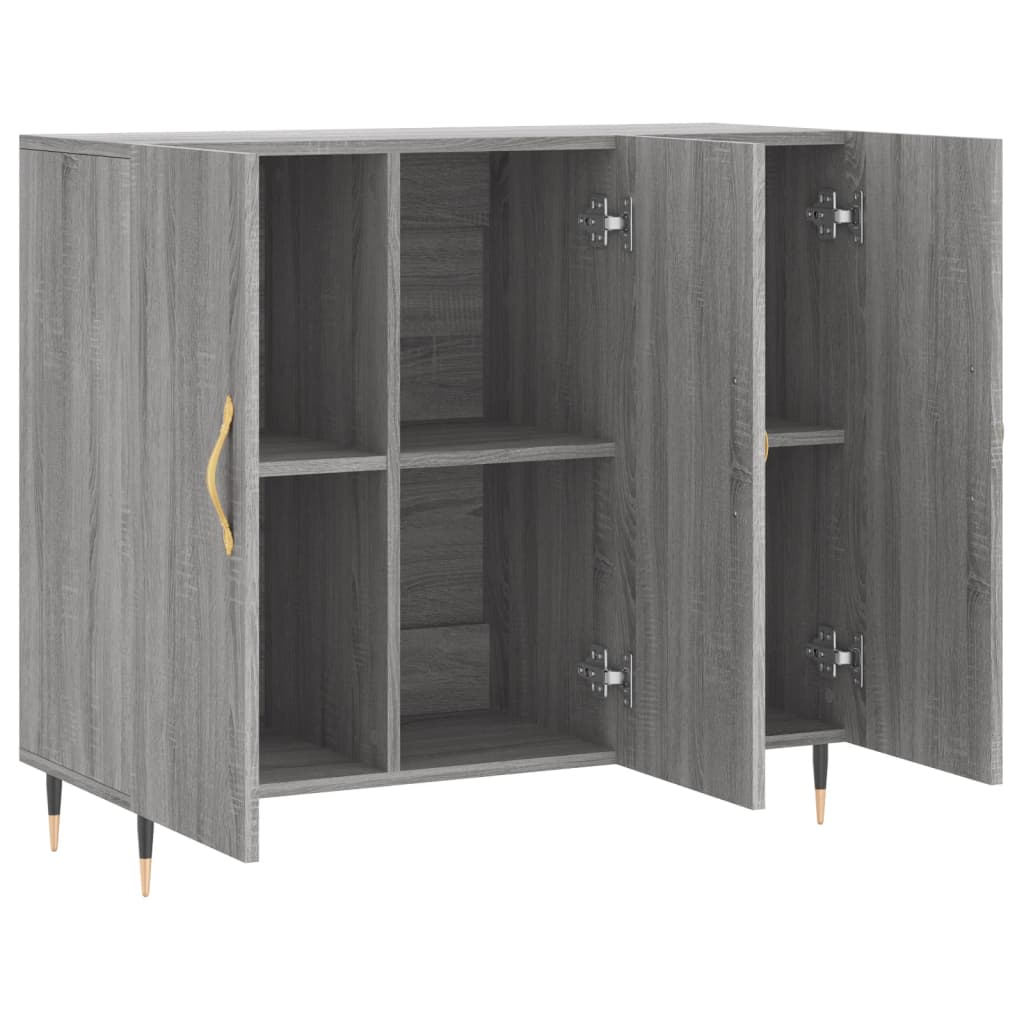 Skænk Grå Sonoma 90x34x80 cm Træmateriale