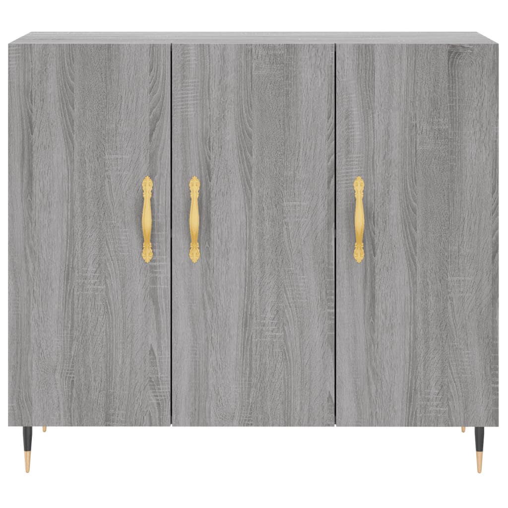 Skænk Grå Sonoma 90x34x80 cm Træmateriale