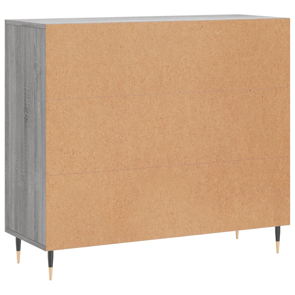 Skænk Grå Sonoma 90x34x80 cm Træmateriale