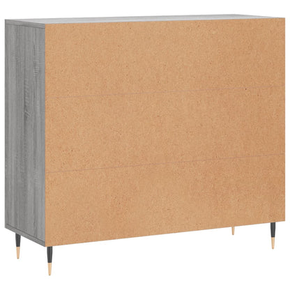 Skænk Grå Sonoma 90x34x80 cm Træmateriale