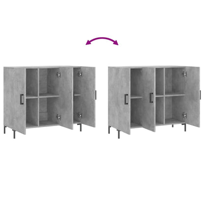 Sideboard Betongrau 90x34x80 cm Holzwerkstoff