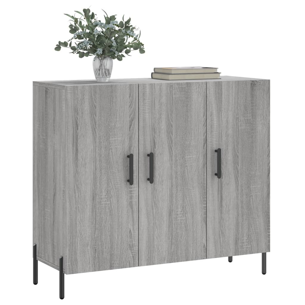 Sideboard Grau Sonoma 90x34x80 cm Holzwerkstoff