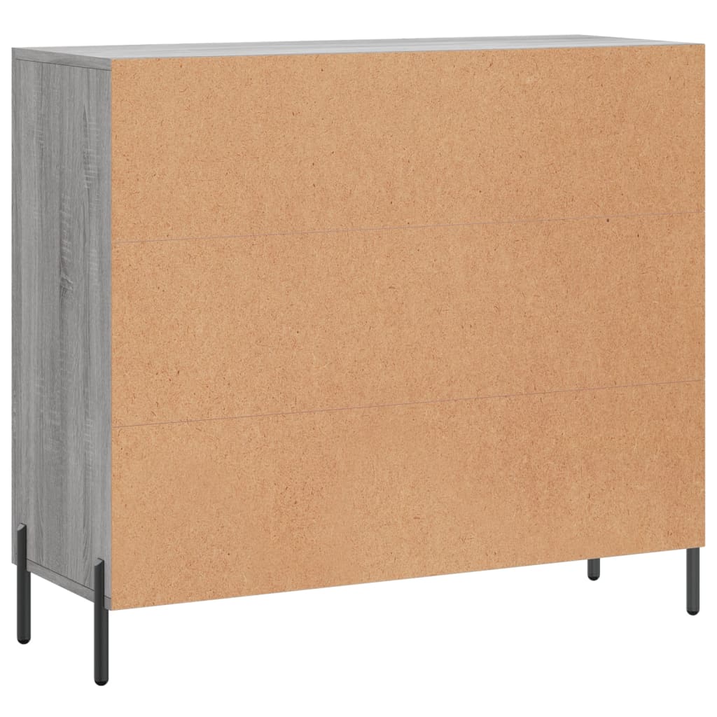 Sideboard Grau Sonoma 90x34x80 cm Holzwerkstoff