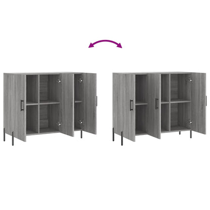 Sideboard Grau Sonoma 90x34x80 cm Holzwerkstoff
