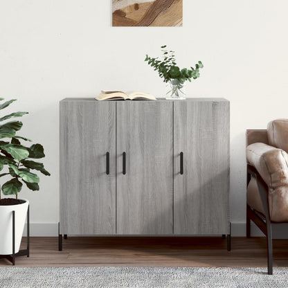 Sideboard Grau Sonoma 90x34x80 cm Holzwerkstoff