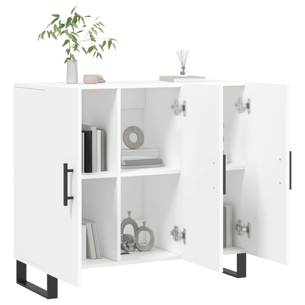Sideboard Weiß 90x34x80 cm Holzwerkstoff