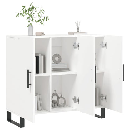 Sideboard Weiß 90x34x80 cm Holzwerkstoff