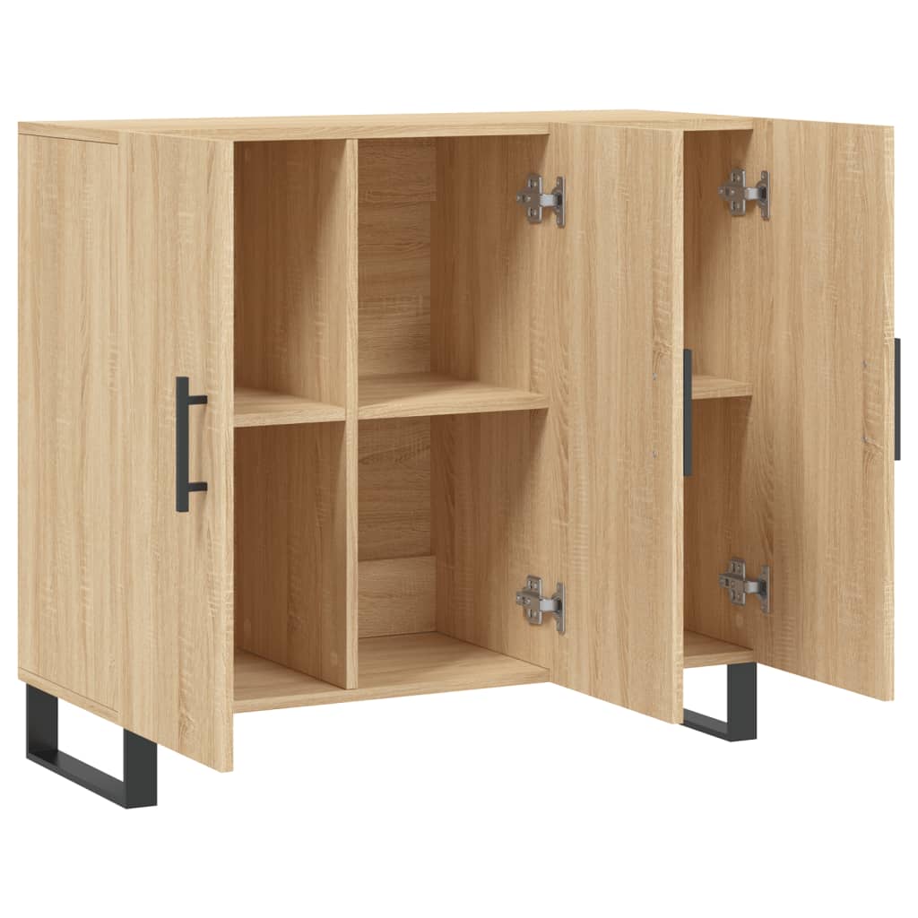 Sideboard Sonoma-Eiche 90x34x80 cm Holzwerkstoff