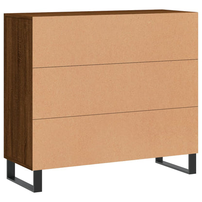 Sideboard Braun Eichen-Optik 90x34x80 cm Holzwerkstoff