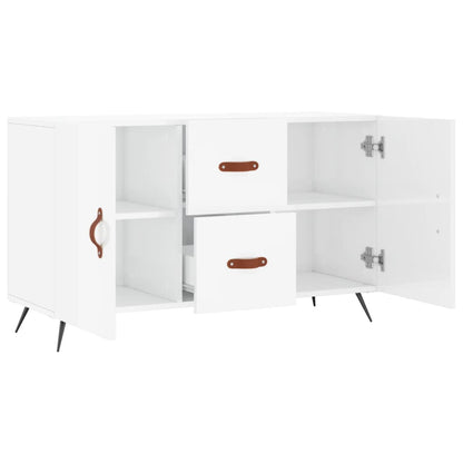 Skænk Højglans Hvid 100x36x60 cm Træmateriale