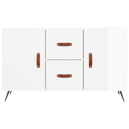 Skænk Højglans Hvid 100x36x60 cm Træmateriale