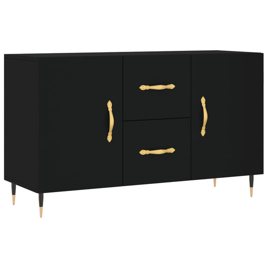 Skænk Sort 100x36x60 cm Træ Materiale