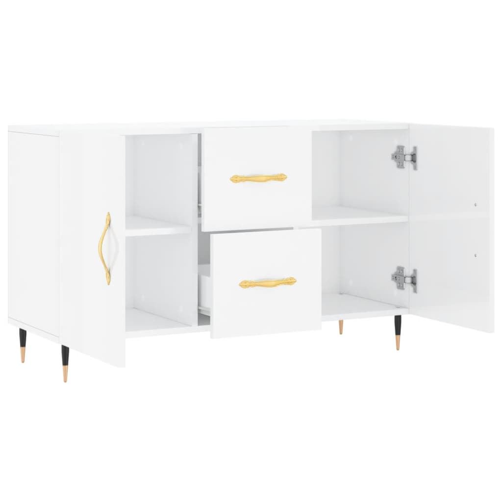 Sideboard Hochglanz-Weiß 100x36x60 cm Holzwerkstoff