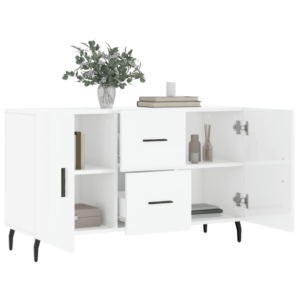 Sideboard Hochglanz-Weiß 100x36x60 cm Holzwerkstoff