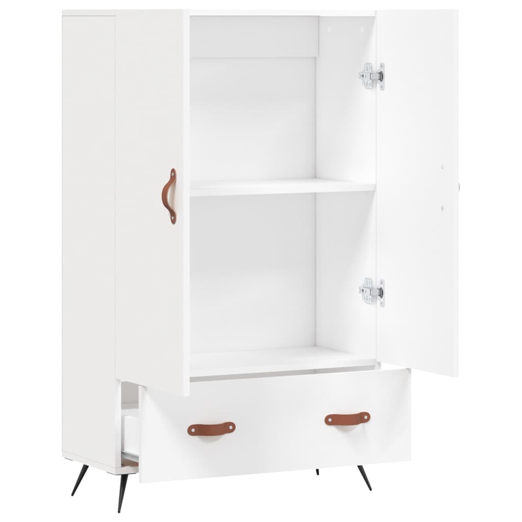 Highboard Hvid 69,5x31x115 cm Træmateriale