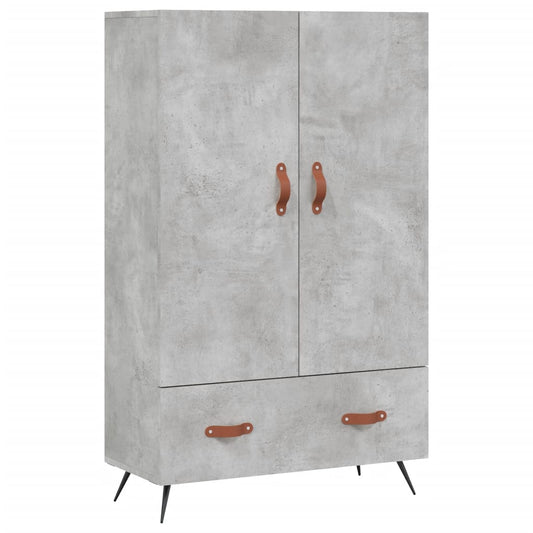 Highboard Betongrau 69,5x31x115 cm Holzwerkstoff