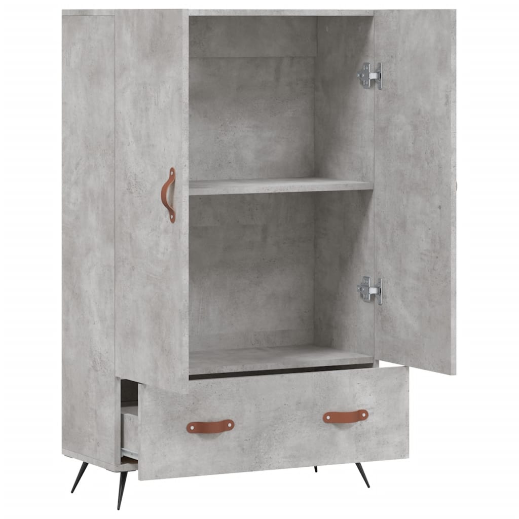 Highboard Betongrau 69,5x31x115 cm Holzwerkstoff