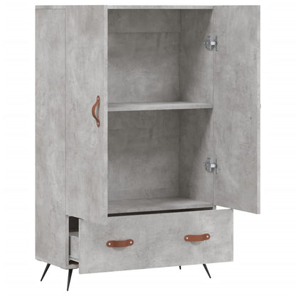 Highboard Betongrau 69,5x31x115 cm Holzwerkstoff